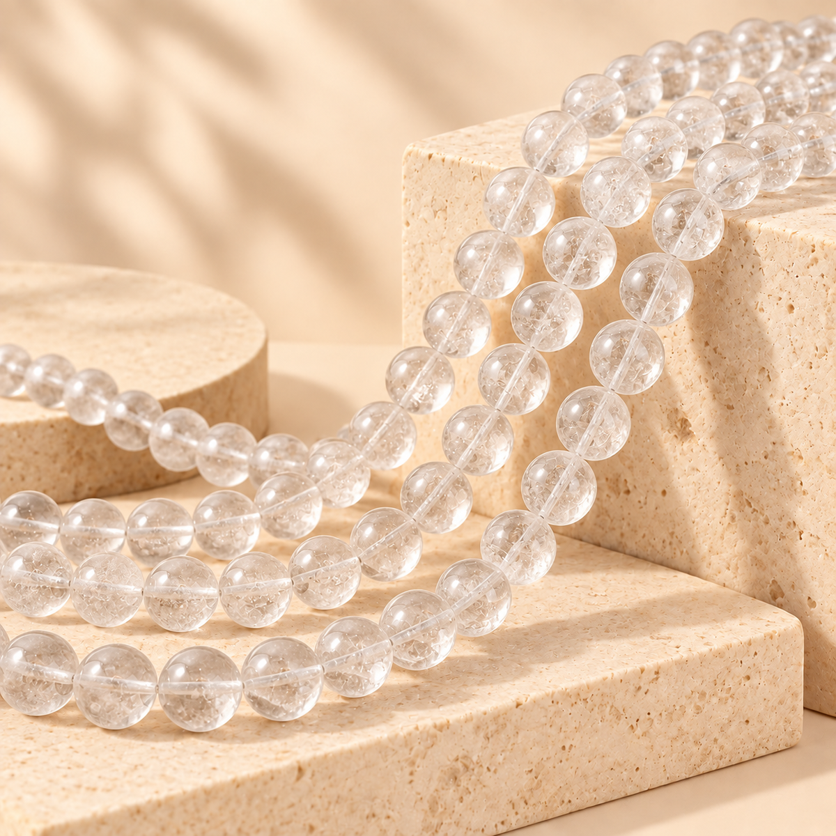 Clear quartz bead strands for wholesale jewelry making