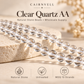 CAIRNVELL natural clear quartz AA round beads wholesale hero image