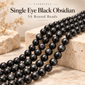 CAIRNVELL single-eye black obsidian 5A round beads wholesale hero image